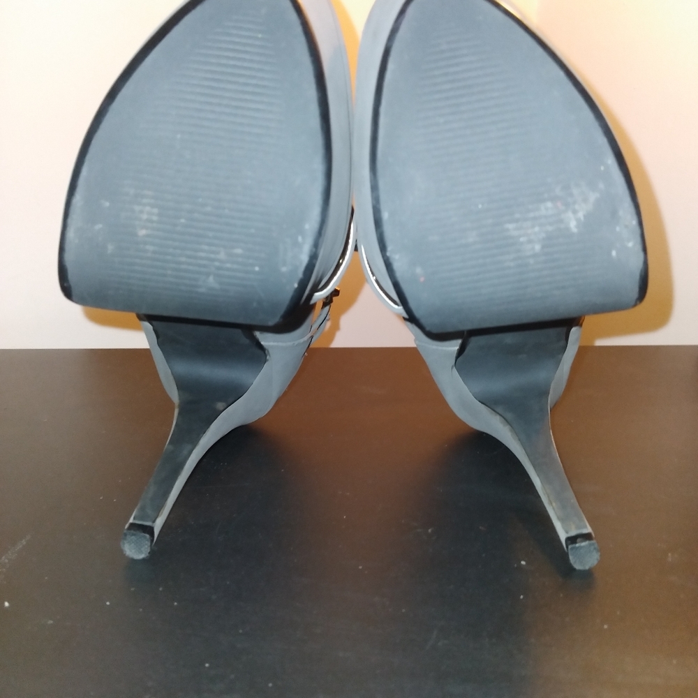 Gray Studded Pumps - image 5